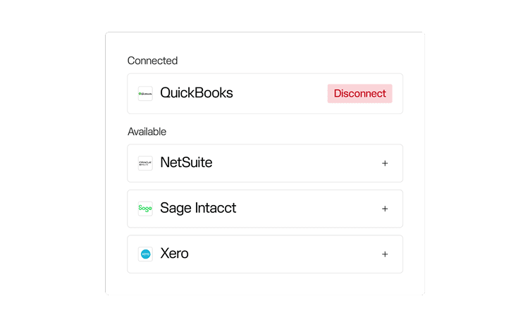 Rho syncing with accounting integrations